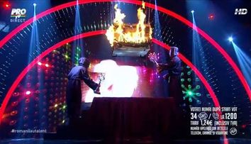 A intrat intr-un cufar si i-a dat foc. Momentul de magie care a uimit: ce s-a intamplat pe scena Romanii au Talent