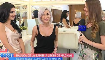 VIDEO Raluca de la Bambi are o nouă pasiune: machiajul. Artista ia lecții de la profesioniști