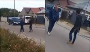 Caz șocant în Râmnicu Sărat! Un bărbat a fost înjunghiat în plină stradă, de vecinul său. Scenele au fost filmate de mama victimei. VIDEO