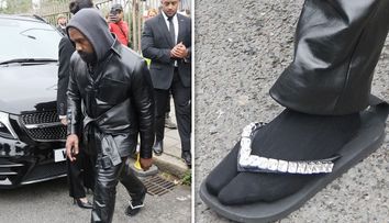 Kanye West, apariție excentrică la London Fashion Week: a purtat șlapi cu șosete