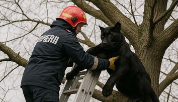 Pantera neagră „face ravagii” în România! A fost salvată de pompieri, a ajuns la Brașov și a trecut și pe la supermarket