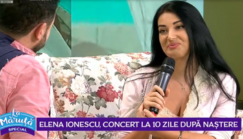VIDEO Elena Ionescu, concert la 10 zile după naștere