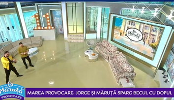 VIDEO Marea provocare: Jorge și Măruță sparg becul cu dopul