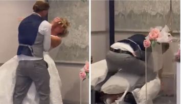 Un mire a stârnit valuri de indignare pe TikTok după ce și-a ”atacat” mireasa cu tort până a lăsat-o lată