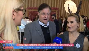 VIDEO Andreea Esca și Alexandre Eram, despre povestea lor de dragoste