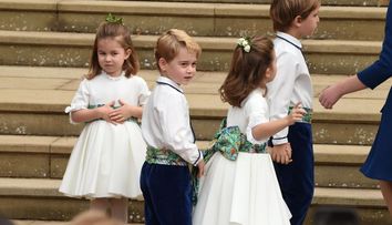 Ce drăguţi sunt! Charlotte şi George, copiii lui Kate şi ai lui William, în prim plan la nunta prinţesei Eugenie