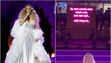 Playback la Olimpiadă: Mariah Carey, prinsă citind versurile pe ecran, scrise... fonetic. Fanii: 