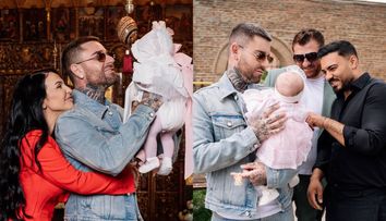 Jador și Cătălin Moroșanu, nași pentru fiica lui TJ Miles și a Franciscăi. Botez discret pentru micuța Clara Lia