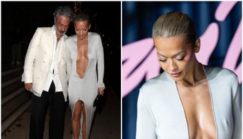 Mai decoltată de atât este imposibil! Rita Ora, ridiculizată online din cauza rochiei 