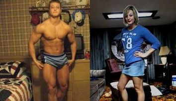 Culturistul in sutien: De la un monstru de 100 de kg la o blonda atragatoare in <span style=