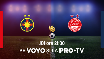 Returul FCSB – Aberdeen se vede joi, de la ora 21:30, la PRO TV și pe VOYO