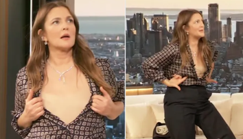 Drew Barrymore, gest neașteptat în direct. Motivul pentru care și-a descheiat cămașa: „Nu-mi pasă!”