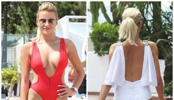 Cel mai decupat costum de baie posibil. Cum au defilat vedetele britanice la o petrecere la piscina