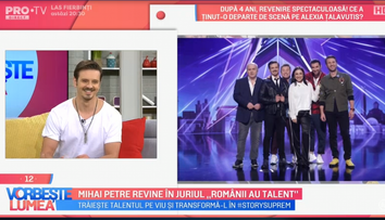 VIDEO Mihai Petre revine în juriul 