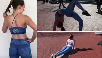 Credeau ca face yoga si nimeni nu a observat cu ce este imbracata