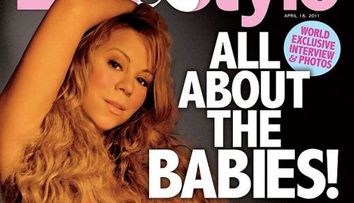 Mariah Carey, goala si insarcinata pe coperta unei reviste