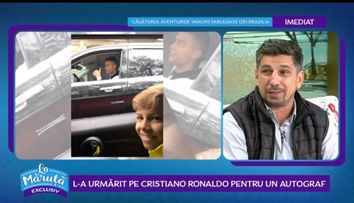 VIDEO Cum l-a urmărit un român pe Cristiano Ronaldo pentru un autograf