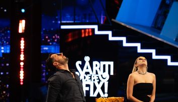 Săriți de pe fix, 23 noiembrie 2023. Emily Burghelea și Adrian Nartea, la „O gustare”. Cei doi și-au testat abilitățile. Cine a reușit să mănânce cei mai mulți biscuiți