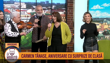 Carmen Tănase, aniversare cu surprize în platoul 