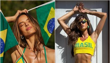 Cele mai frumoase brazilience din lume își susțin naționala în... bikini. Postările incendiare cu care Alessandra Ambrosio și Izabel Goulart care au aprins imaginația microbiștilor