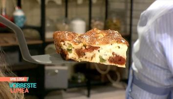 Rețeta marca Vorbește lumea: quiche fără crustă, cu bacon, roșii uscate și parmezan