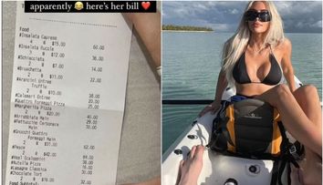 Ce și cât mănâncă Kim Kardashian la o singură masă! Chelnerul care a servit-o a postat bonul pe internet