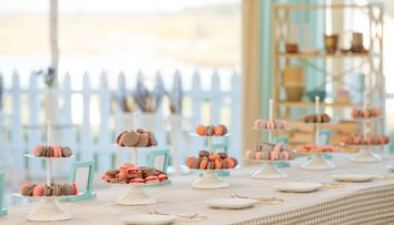 Macarons cu zmeura si macarons cu crema de branza si somon