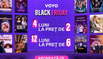 Descoperă un univers de conținut cu oferta VOYO de Black Friday! În perioada 7-17 noiembrie ai oferte la abonamentul de 4 luni la preț de 2 și de 12 luni la preț de 6!
