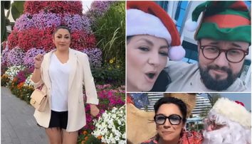 Andra și Măruță, Crăciun în pantaloni scurți, la 28 de grade în Dubai. Ce ținută a purtat artista