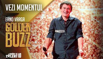 Primul GOLDEN BUZZ al sezonului 10. Andi profund impresionat de vocea spălătorului de vase Erno Varga