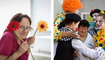 Actorii şi regizorii transformă saloanele de spital în săli de teatru sau ateliere de pictură