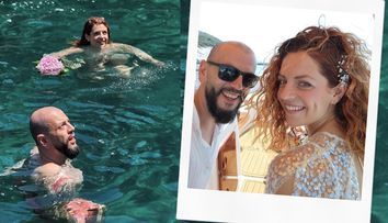 Victoria Raileanu s-a căsătorit cu Adrian Ștefănescu, pe barcă, în Grecia