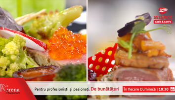 Muschiulet de caprior cu foie-gras si peltea de gutui si file de ton cu legume de sezon si ou posat