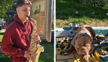 Un tânăr cântă în stradă pentru a strânge bani să își opereze câinele. Povestea lui a impresionat mii de oameni: „Un gest mai frumos ca ăsta nici că se putea”