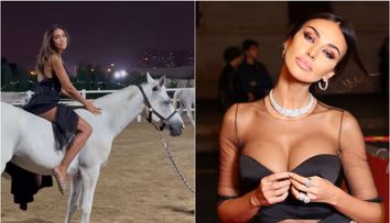 Mădălina Ghenea, călare pe un armăsar alb. Imaginile cu care face senzație pe net