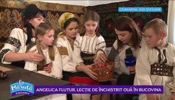 VIDEO Angelica Flutur, lecție de închisit ouă în Bucovina