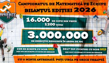 CampioMATE, mișcarea națională care atrage copiii în jocul matematicii, anunță câștigătorii Ediției 2026