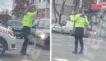 Video viral cu o polițistă care dirijează traficul în Brăila! Cum a fost filmată: „Dansează lambada”