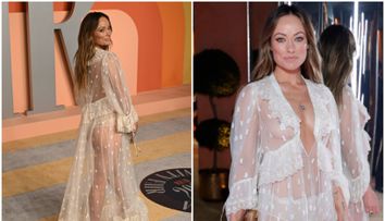 Rochie de Oscar sau de petrecere în pijama? Olivia Wilde, apariție controversată la petrecerea Vanity Fair