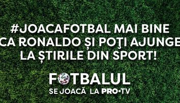 PRO TV te provoacă! Arată-ne că jonglezi mingea mai bine decât Ronaldo și poți ajunge la știrile din sport