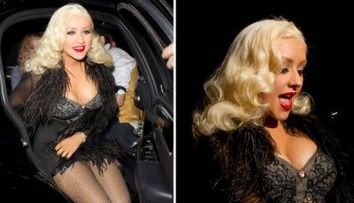 Christina Aguilera in corset si super decoltata pe Gay Walk of Fame! FOTO