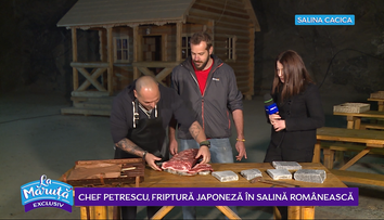 VIDEO Chef Petrescu, friptură japoneză în salina românească