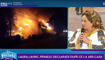 VIDEO Laura Lavric, primele declaratii dupa ce i-a ars casa. 