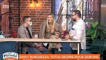 Emily Burghelea, în platou La Măruță alături de soț și de fetița ei, Amedeea