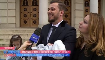 VIDEO Mezinul familiei Cruceru, botez 