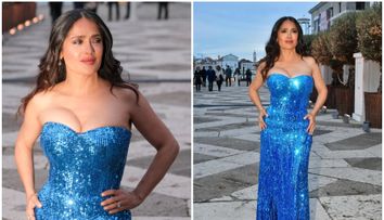 Și rochia are limitele ei! Salma Hayek, la un pas de accident vestimentar: ținuta ei, prea mică pentru a-i acoperi formele generoase