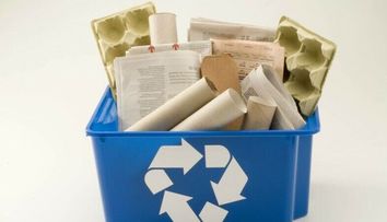 Reguli de bază pentru o reciclare corectă: coșul albastru este dedicat hârtiilor