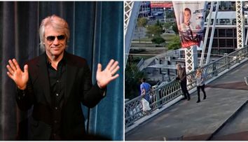 VIDEO Jon Bon Jovi a salvat o femeie care voia să se arunce de pe un pod! Tot momentul a fost filmat: „Jos pălăria în fața lui!”