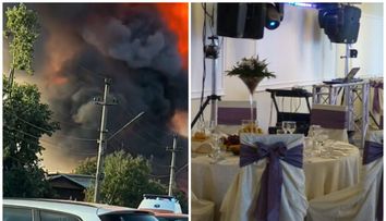 Și-au continuat nunta în ciuda pericolului. Un grup de petrecăreți se aflau la 500 de metri de explozia de la Crevedia