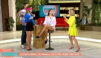 Elena Chiriac, machiată cu ochii închiși la Vorbește lumea